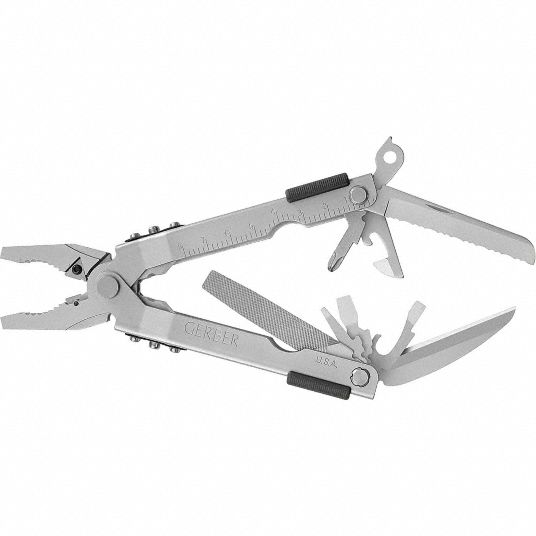 GERBER Multi-Tool: Multi-Tool Plier, 14 Tools, 14 Functions, 4 7/8 in  Closed Lg, 6 1/2 in Open Lg