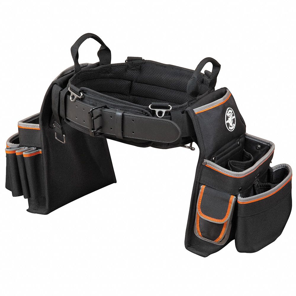 KLEIN TOOLS Black Tool Belt, 1680D Ballistic Weave, 40 in to 44 in