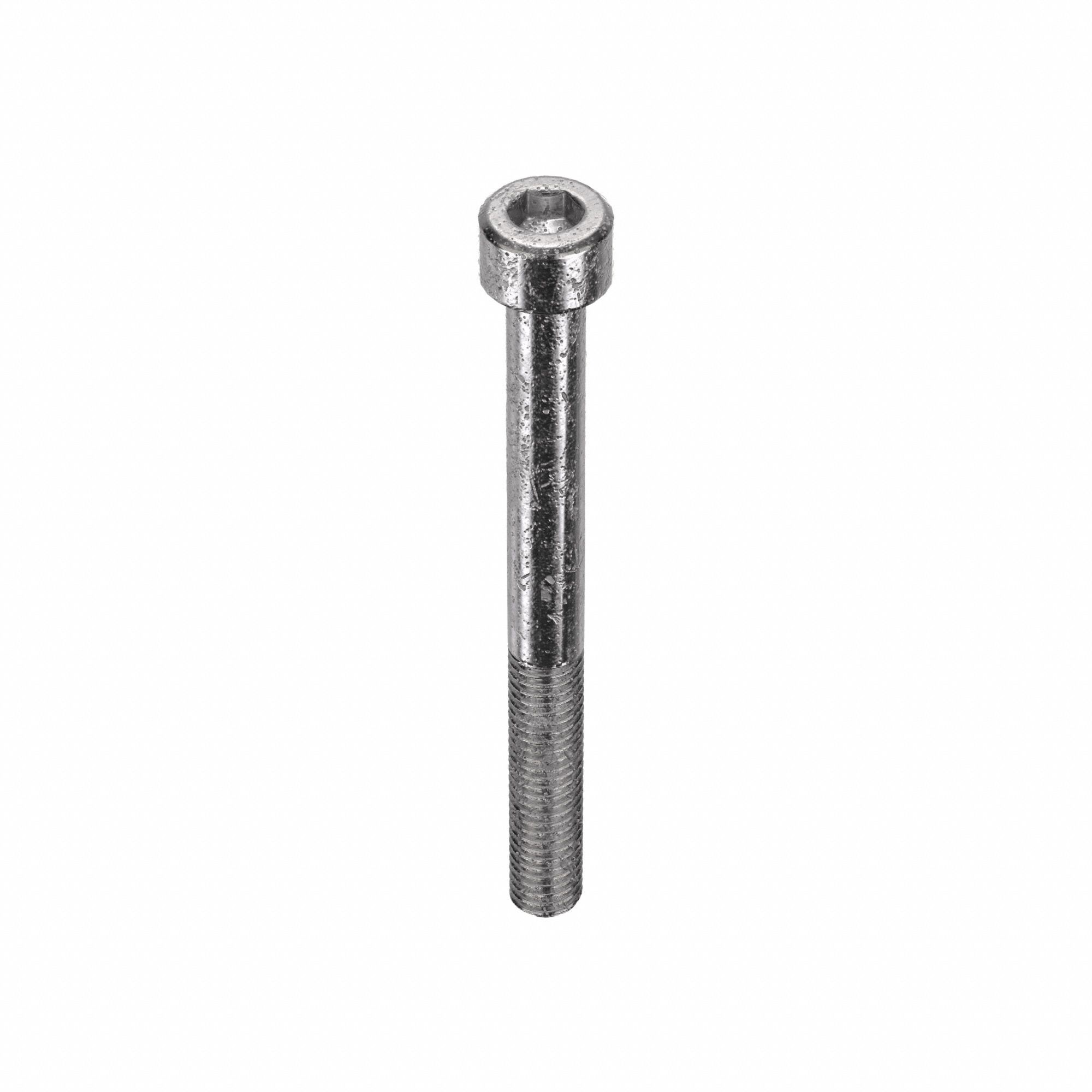 Socket Head Cap Screw: #10-32 Thread Size, 2 in Lg, Std, Plain, Stainless Steel, 18-8, 100 PK