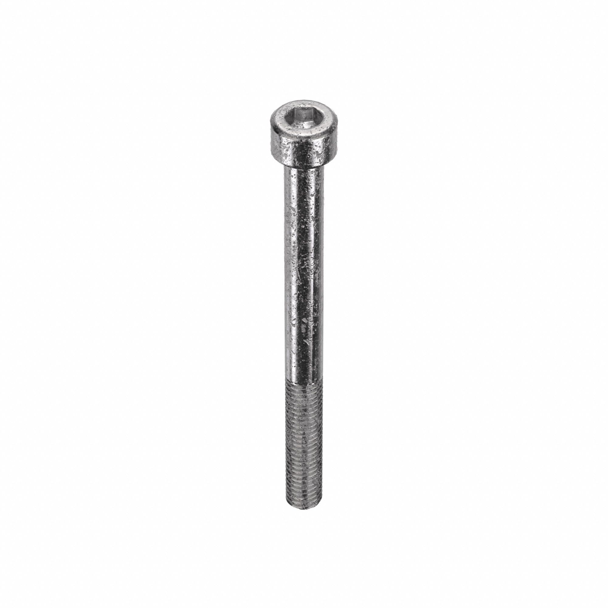 Socket Head Cap Screw: #10-32 Thread Size, 2 1/4 in Lg, Std, Plain, Stainless Steel, 18-8, 100 PK