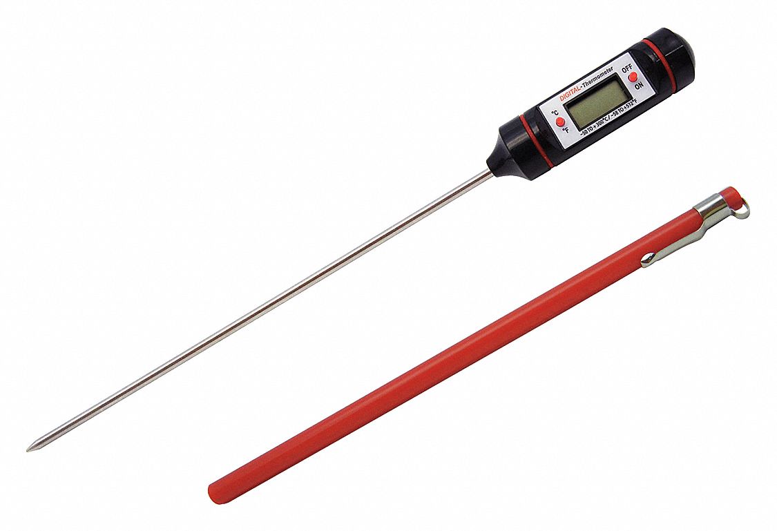 GRAINGER APPROVED Item Digital Pocket Thermometer, Temp. Range (F) 58