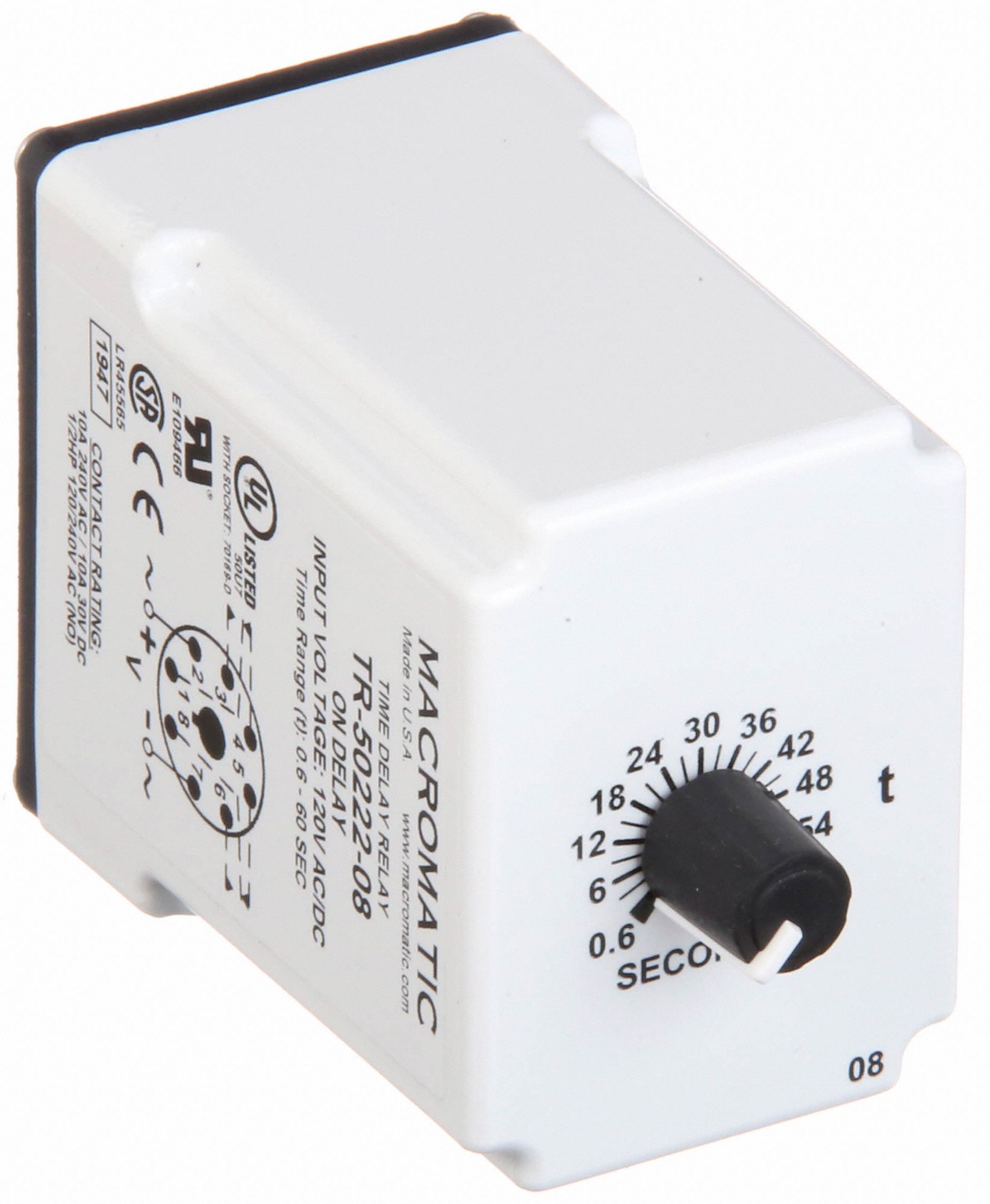 MACROMATIC Single Function Time Delay Relay 8 Pins Relay