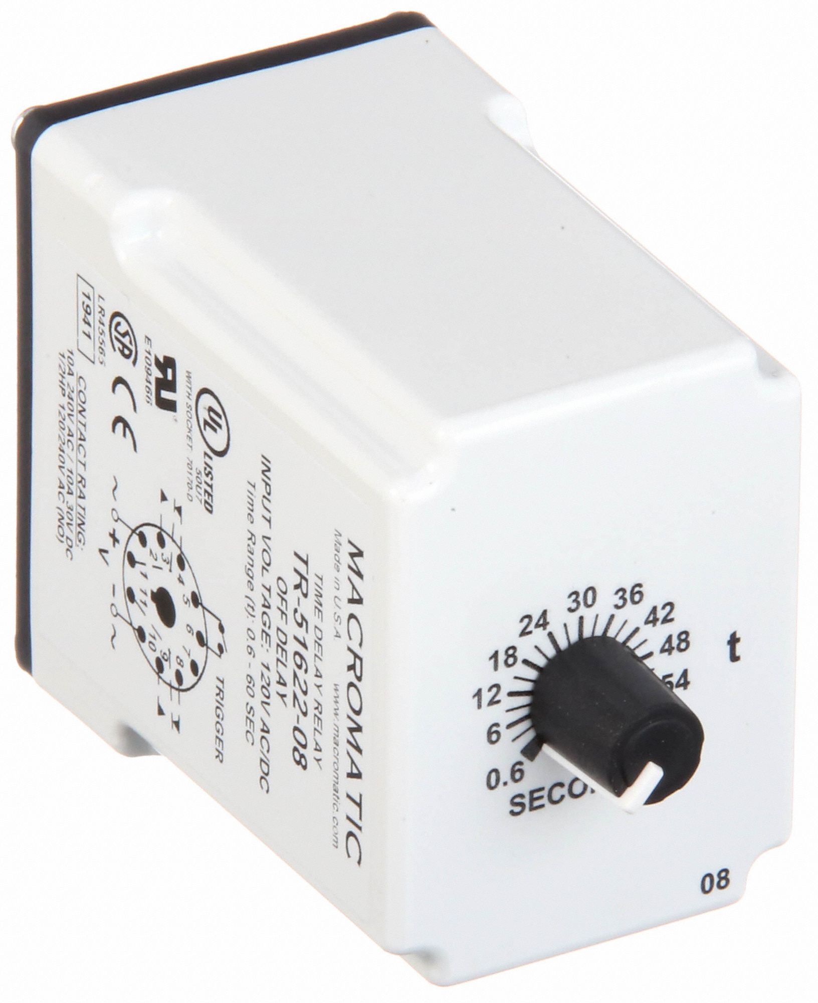 MACROMATIC Single Function Time Delay Relay 11 Pins Relay