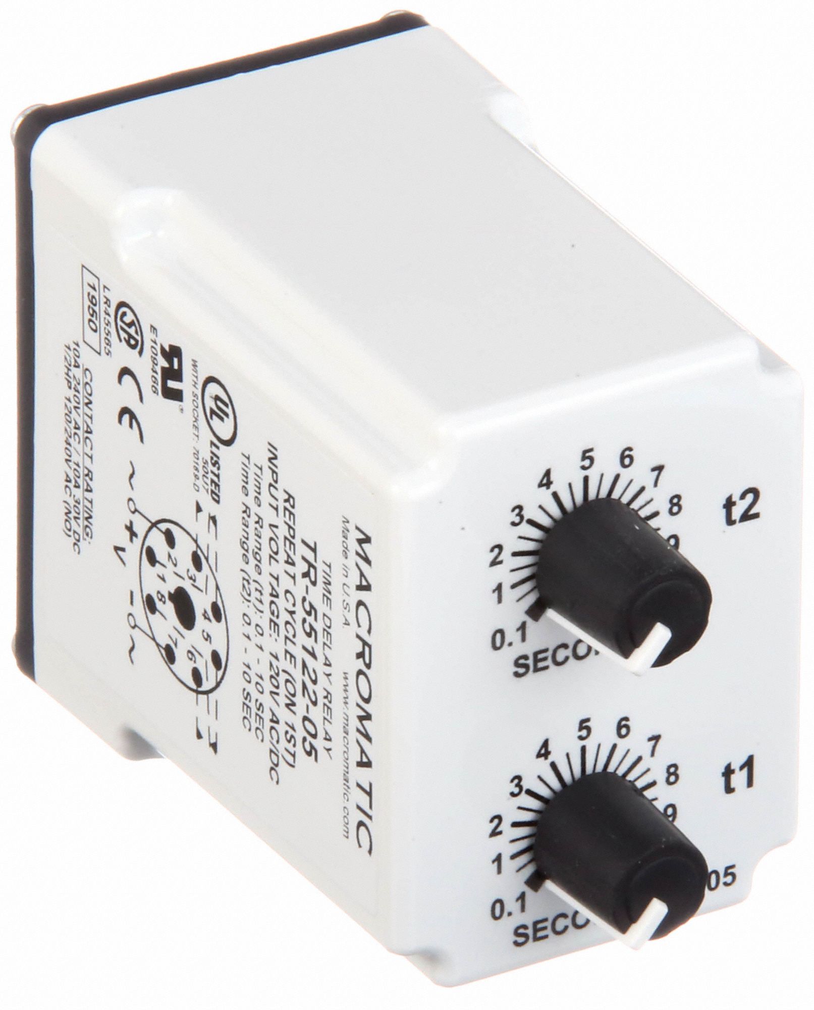 MACROMATIC Single Function Time Delay Relay 8 Pins Relay