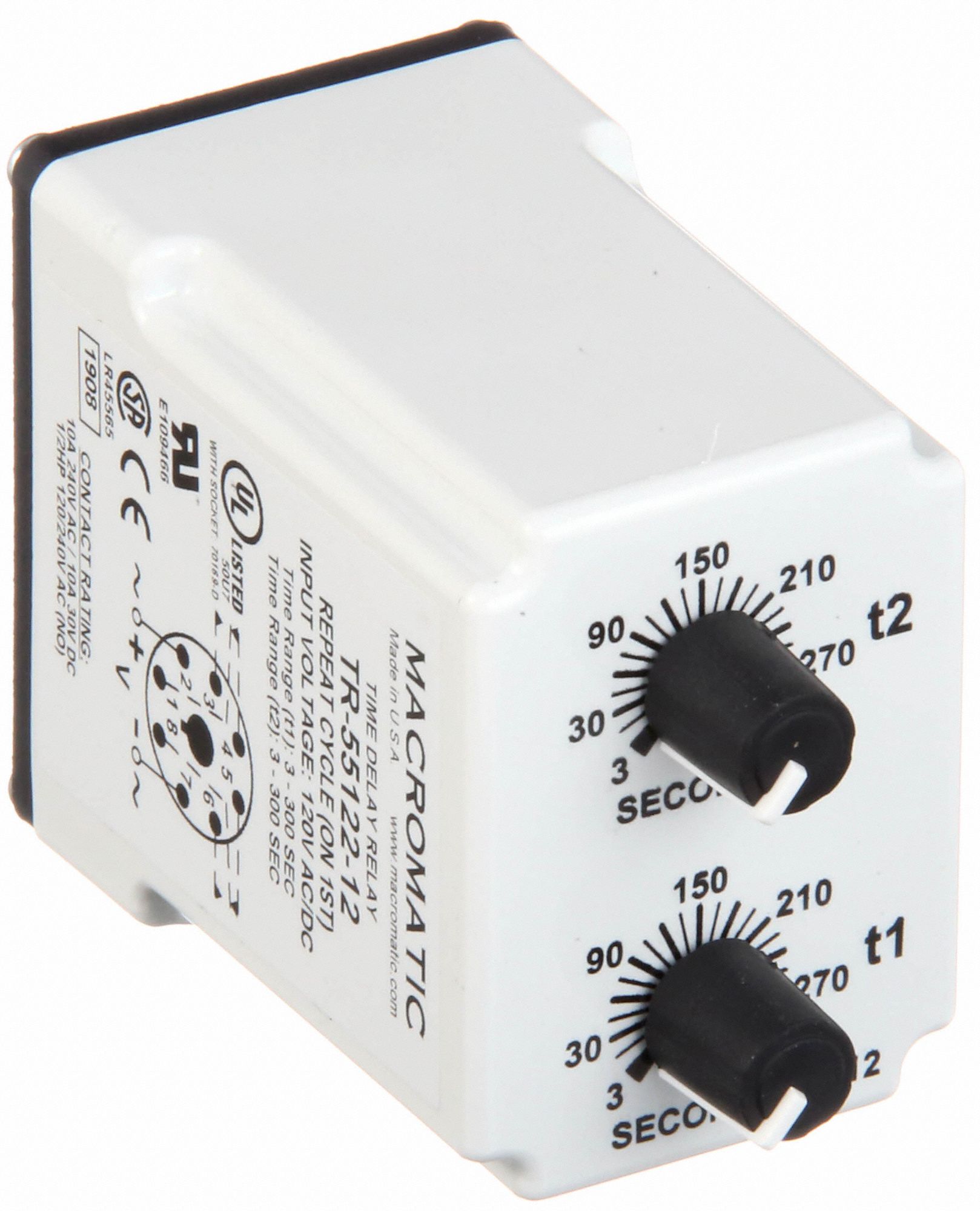 MACROMATIC Single Function Time Delay Relay 8 Pins Relay