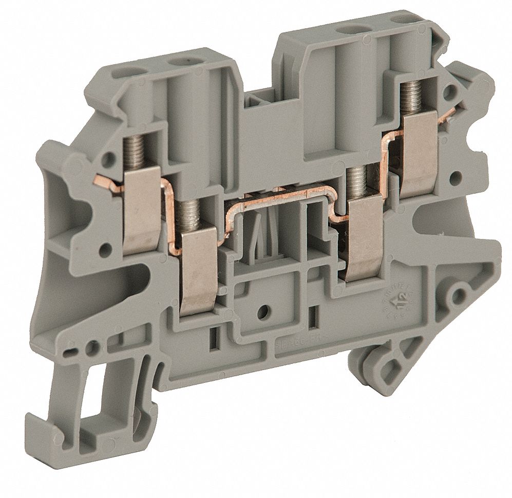 SCHNEIDER ELECTRIC Terminal Block, 30 A Amps, 10 AWG Max. Wire Size