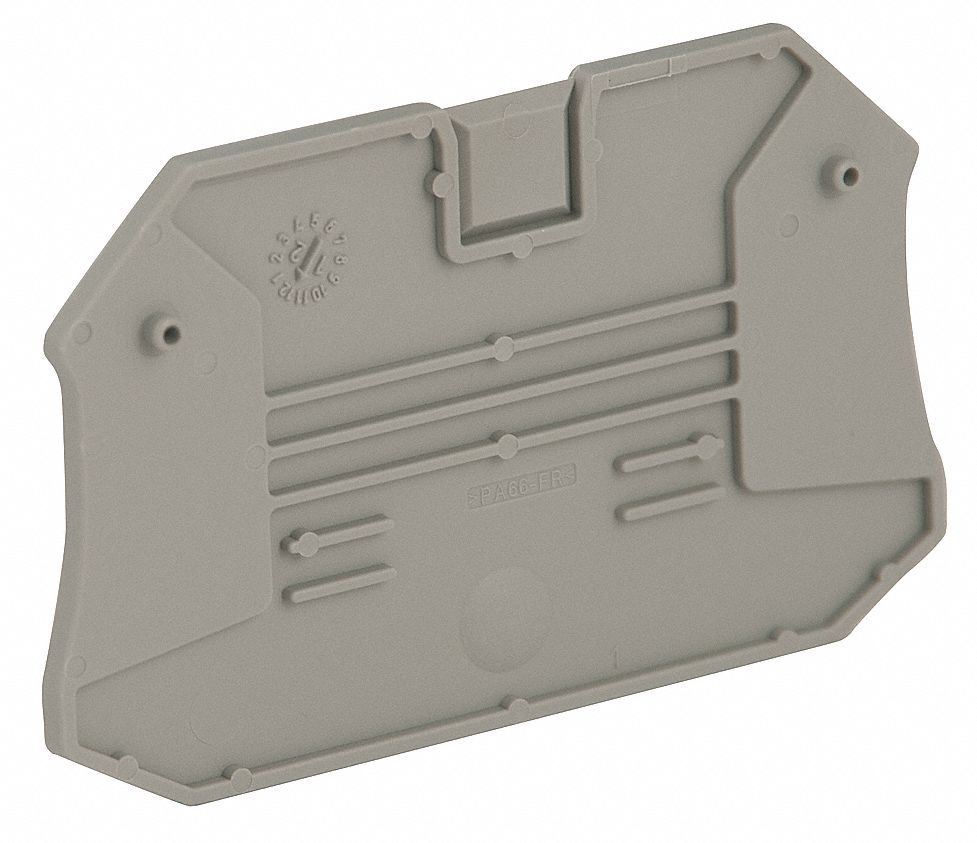 TERMINAL BLOCK END PLATE,2.57 IN L