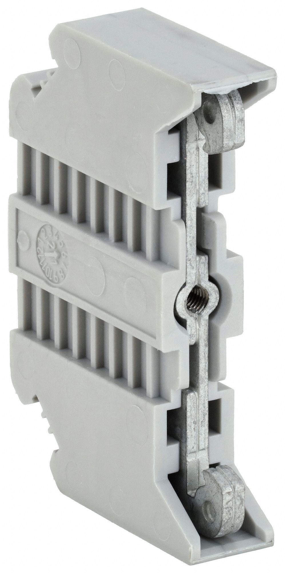 SCHNEIDER ELECTRIC End Clamp, Screw Mount Gray, Screw Mount 23NY28