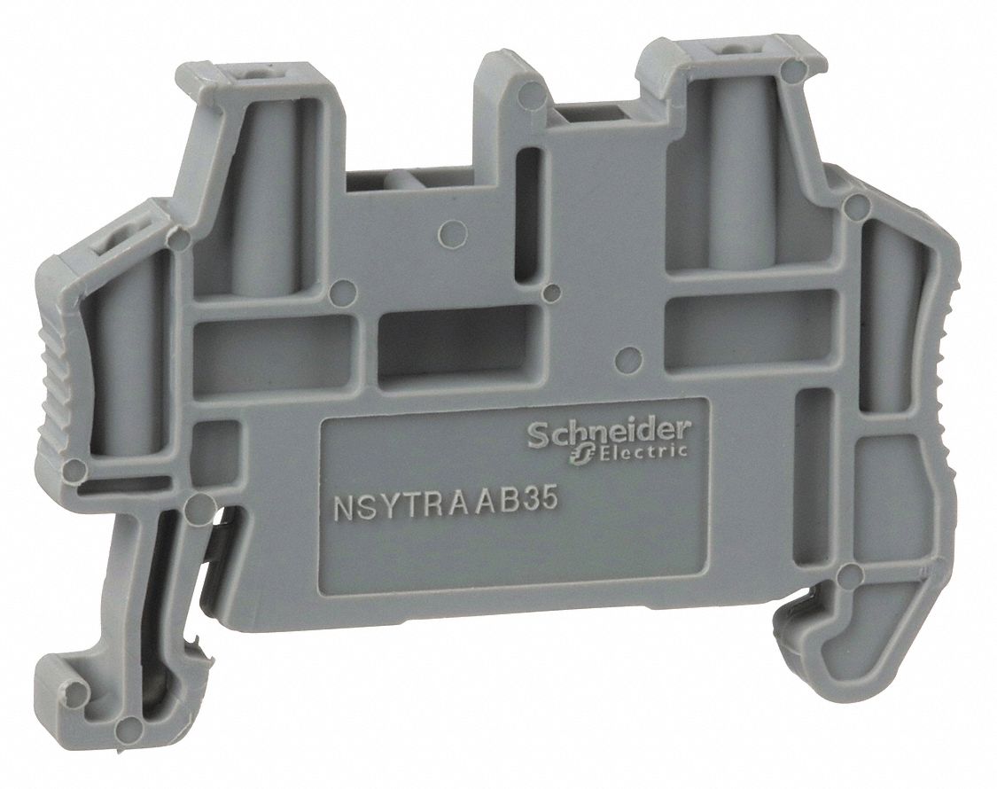 END CLAMP,1.91 IN L,PLASTIC,GREY