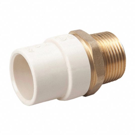 GRAINGER APPROVED CPVC to Brass Adapter, CPVC, 3/4 in Pipe Size - Pipe ...