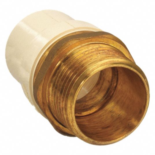 C PVC Male Adapter Brass Fittings 3/4 X 1/2 (Pack Of 25 PCs.)