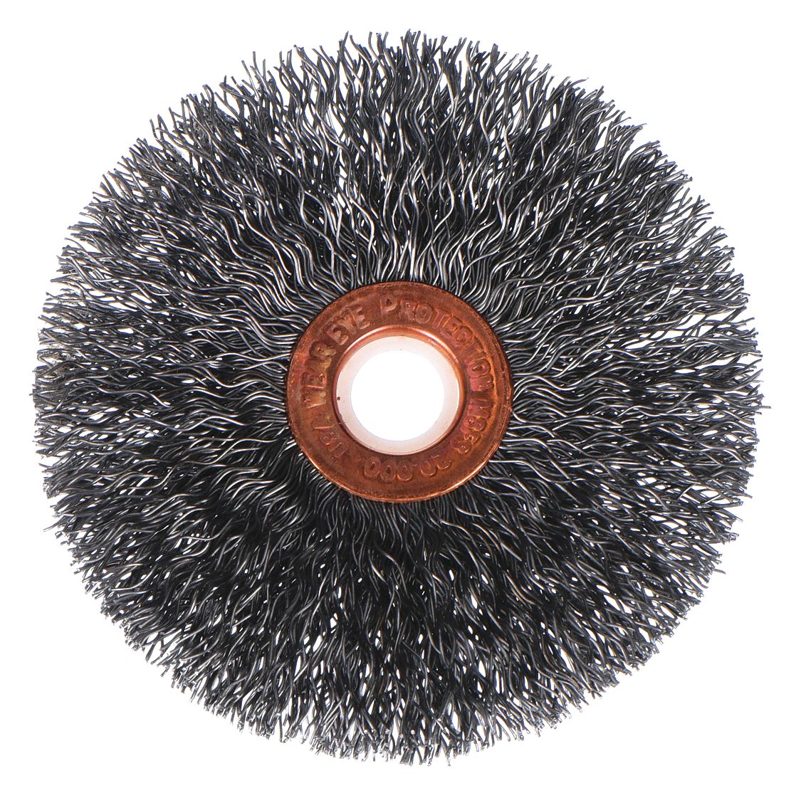 CRIMPED WIRE WHEEL BRUSH,ARBOR,PK50