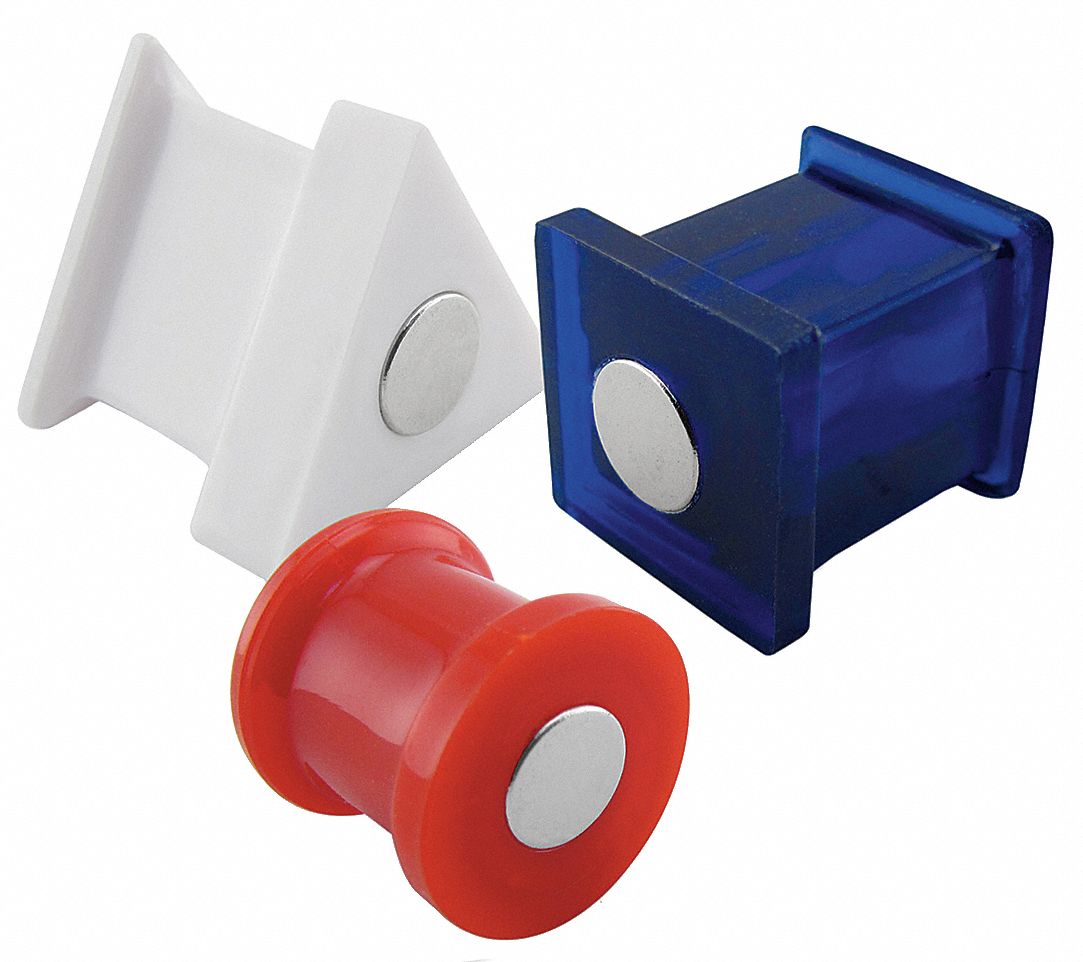 MAGNETIC PUSH PINS,RED,WHITE,BLUE,PK6