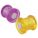 MAGNETIC PUSH PINS,PURPLE,YELLOW,PK10