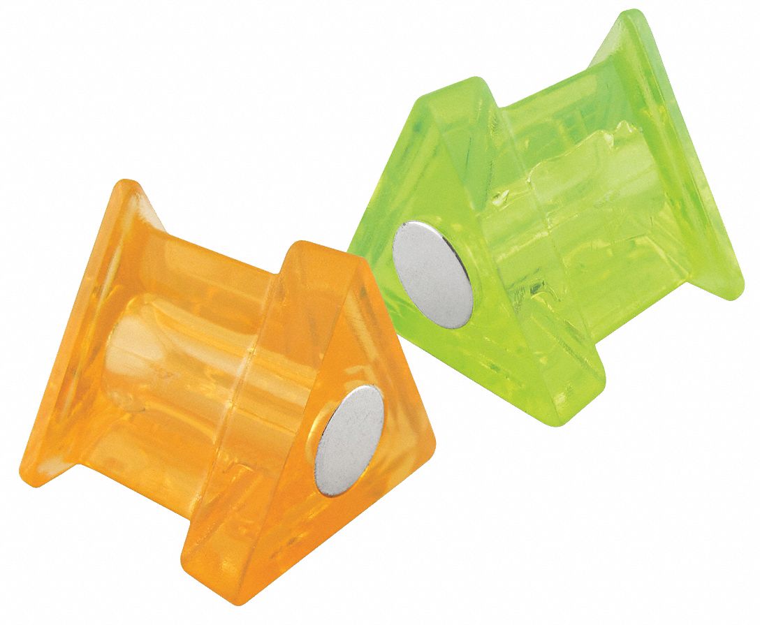 Magnetic Push Pins Orange Green PK10