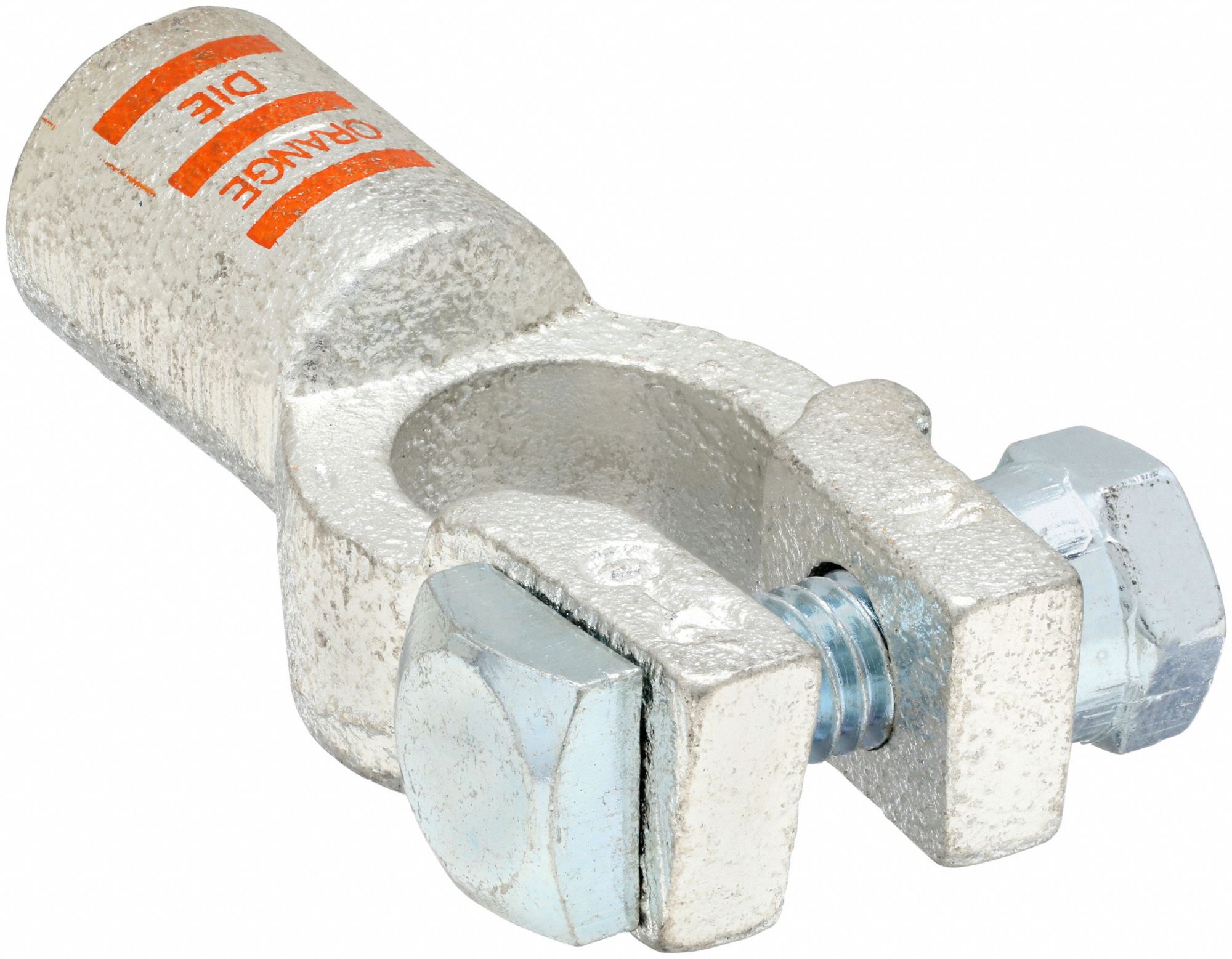 BATTERY TERMINAL, STRAIGHT, CRIMP, 2/0 GAUGE, ORANGE, NEGATIVE, COPPER
