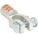 BATTERY TERMINAL, STRAIGHT, CRIMP, 2/0 GAUGE, ORANGE, NEGATIVE, COPPER