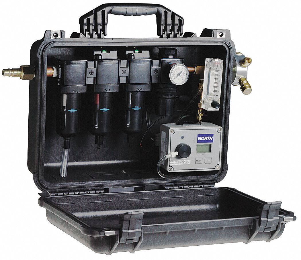 Filtration Panel: 4 Users, 150 psi Max Pressure, 60 cfm Air Flow, 1/2 in Hansen