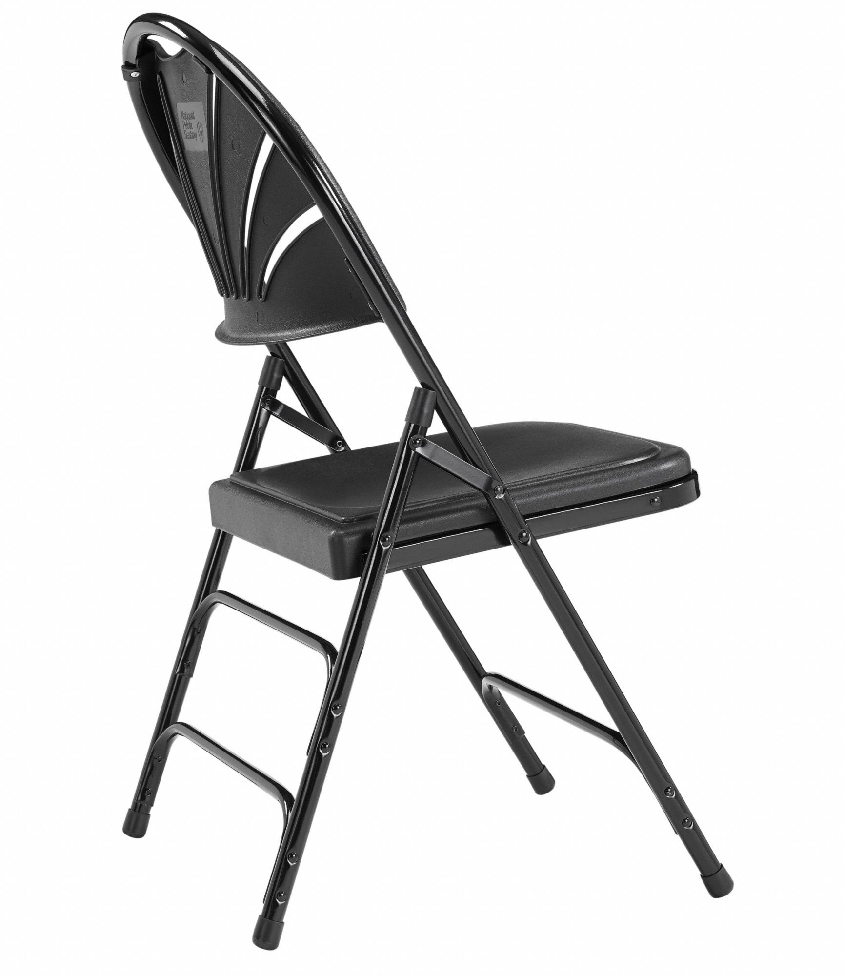 NATIONAL PUBLIC SEATING Folding Chair 1100 Series, Black Seat