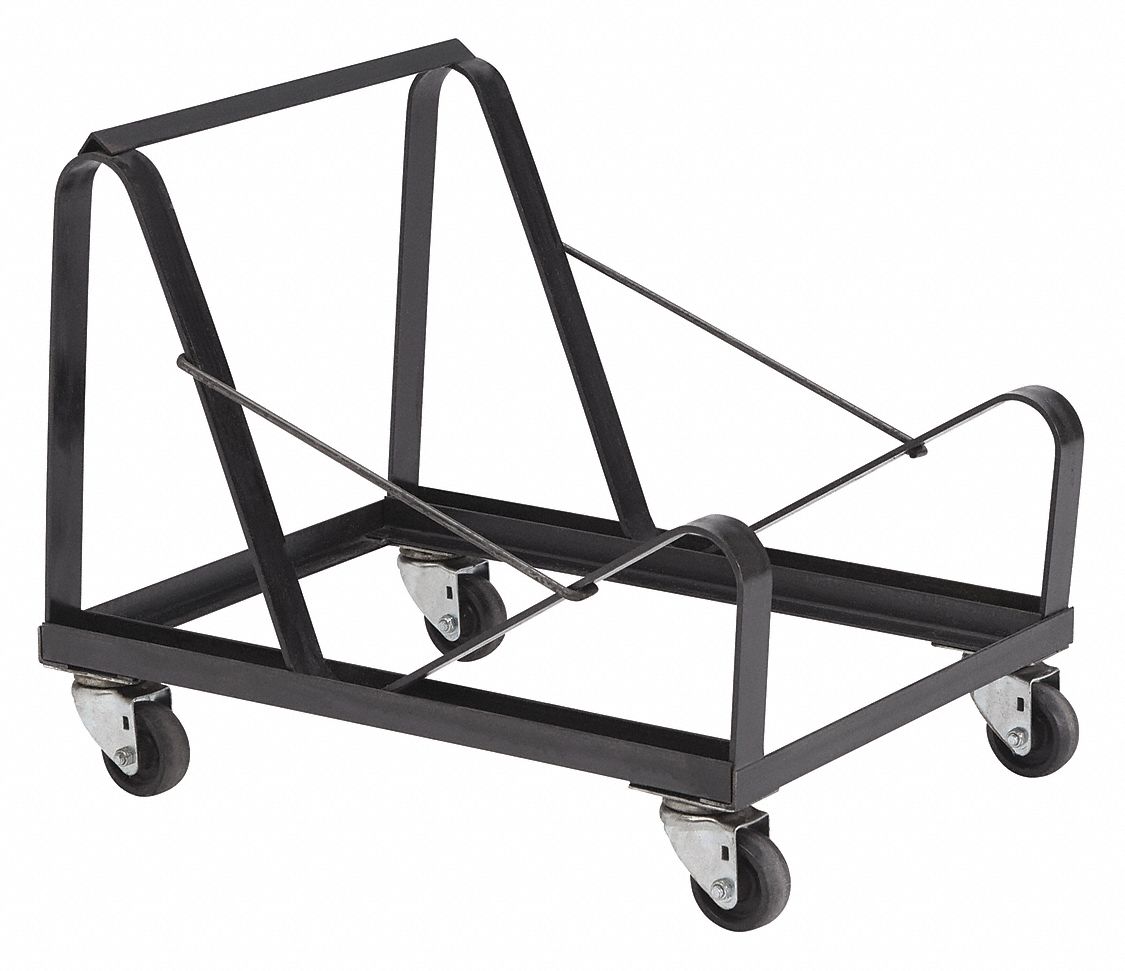 NATIONAL PUBLIC SEATING Cart for Stacking Chairs, 330 lb Load Capacity ...