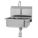 HAND-WASH SINK: SANI-LAV, 2 GPM, SPLASH, 17 IN X 14 IN BOWL SIZE, 7 IN BOWL DP, 18 GA