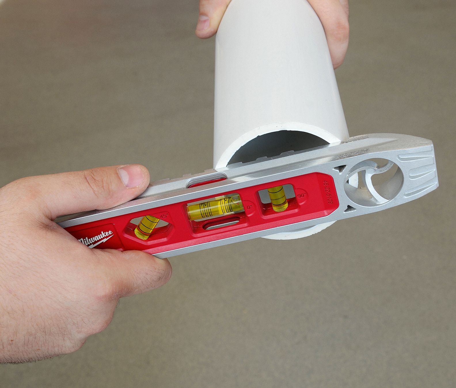 MILWAUKEE Aluminum Reaming Torpedo Level, 10 in Length, Top