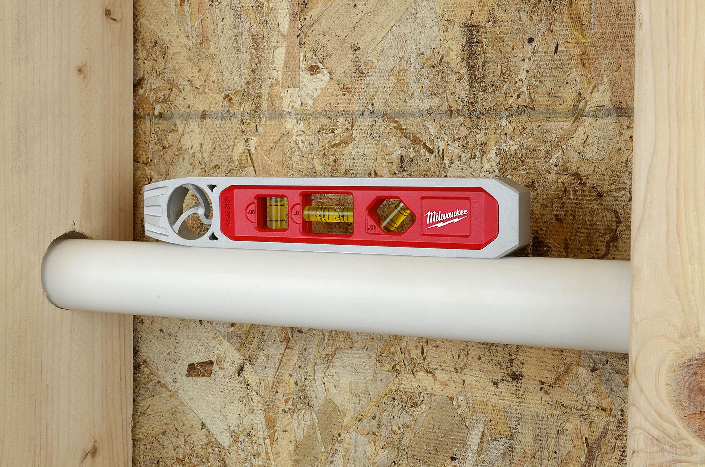 MILWAUKEE Aluminum Reaming Torpedo Level, 10 in Length, Top