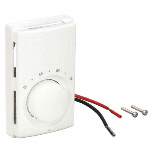 87W Broan® Line Voltage Wall Thermostat, White