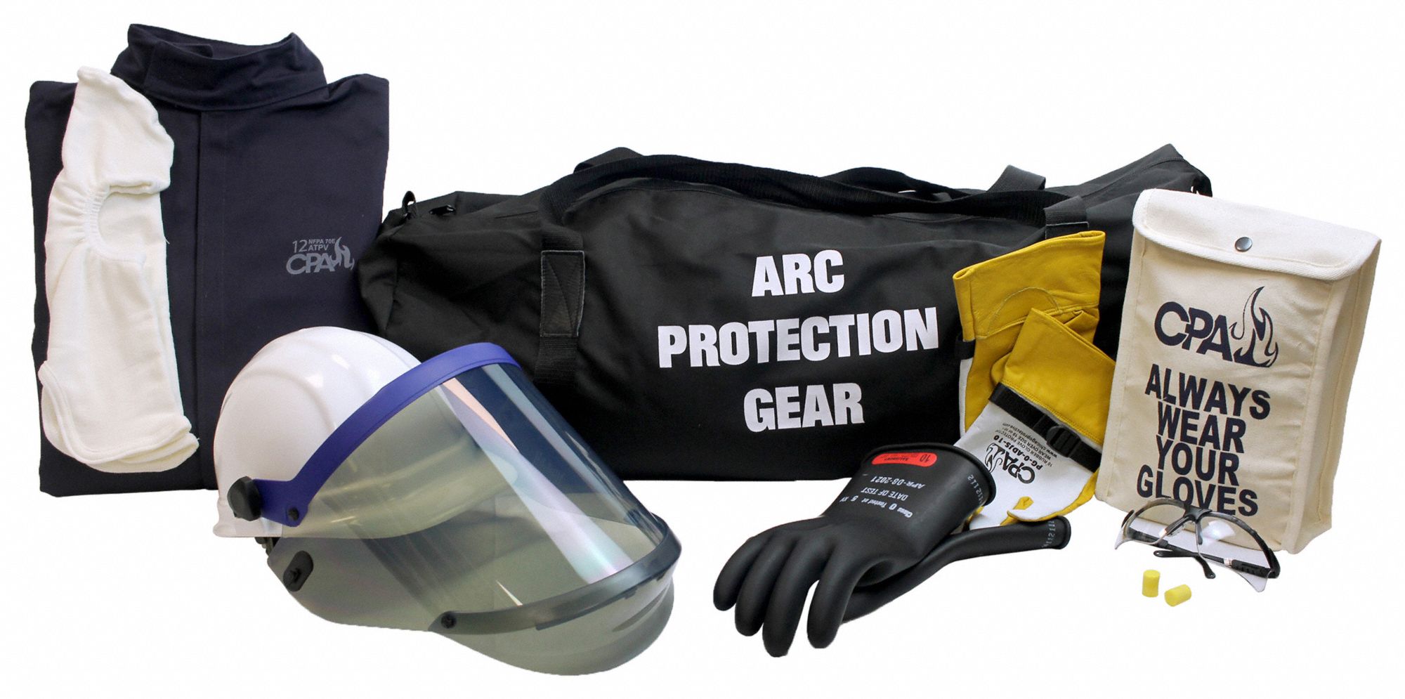 ARC FLASH COVERALL KIT,NAVY,L