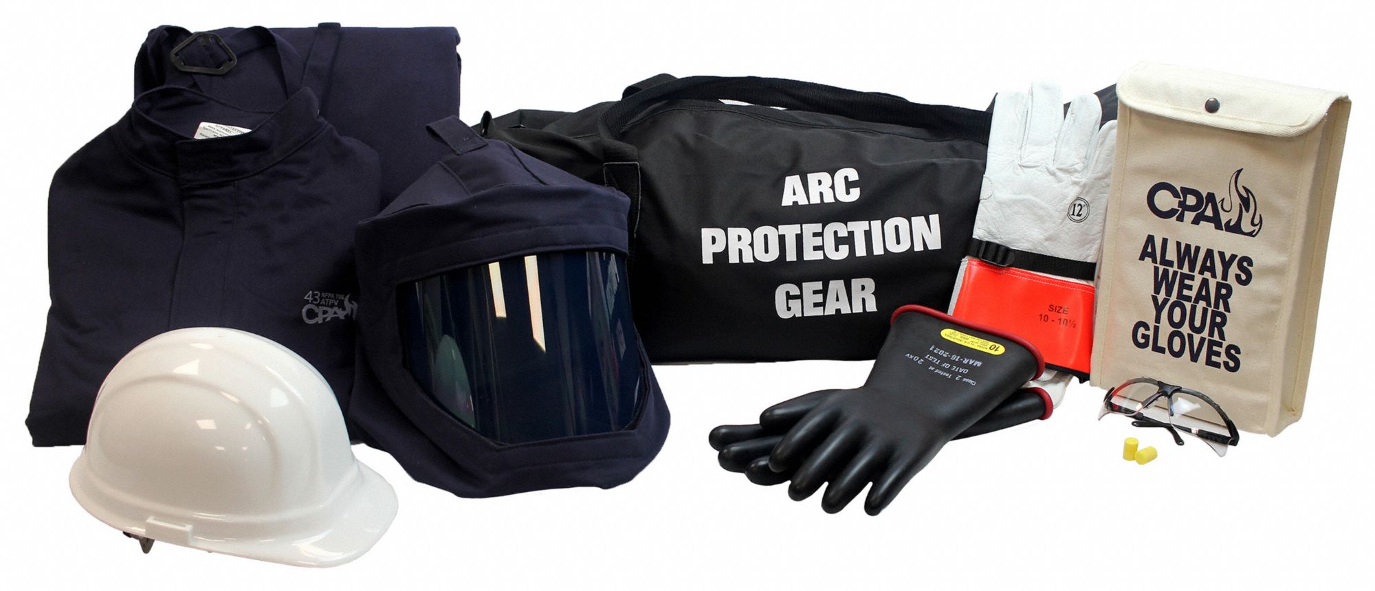 CHICAGO PROTECTIVE APPAREL ARC FLASH JACKET AND BIB KIT,NAVY,2XL - Arc ...