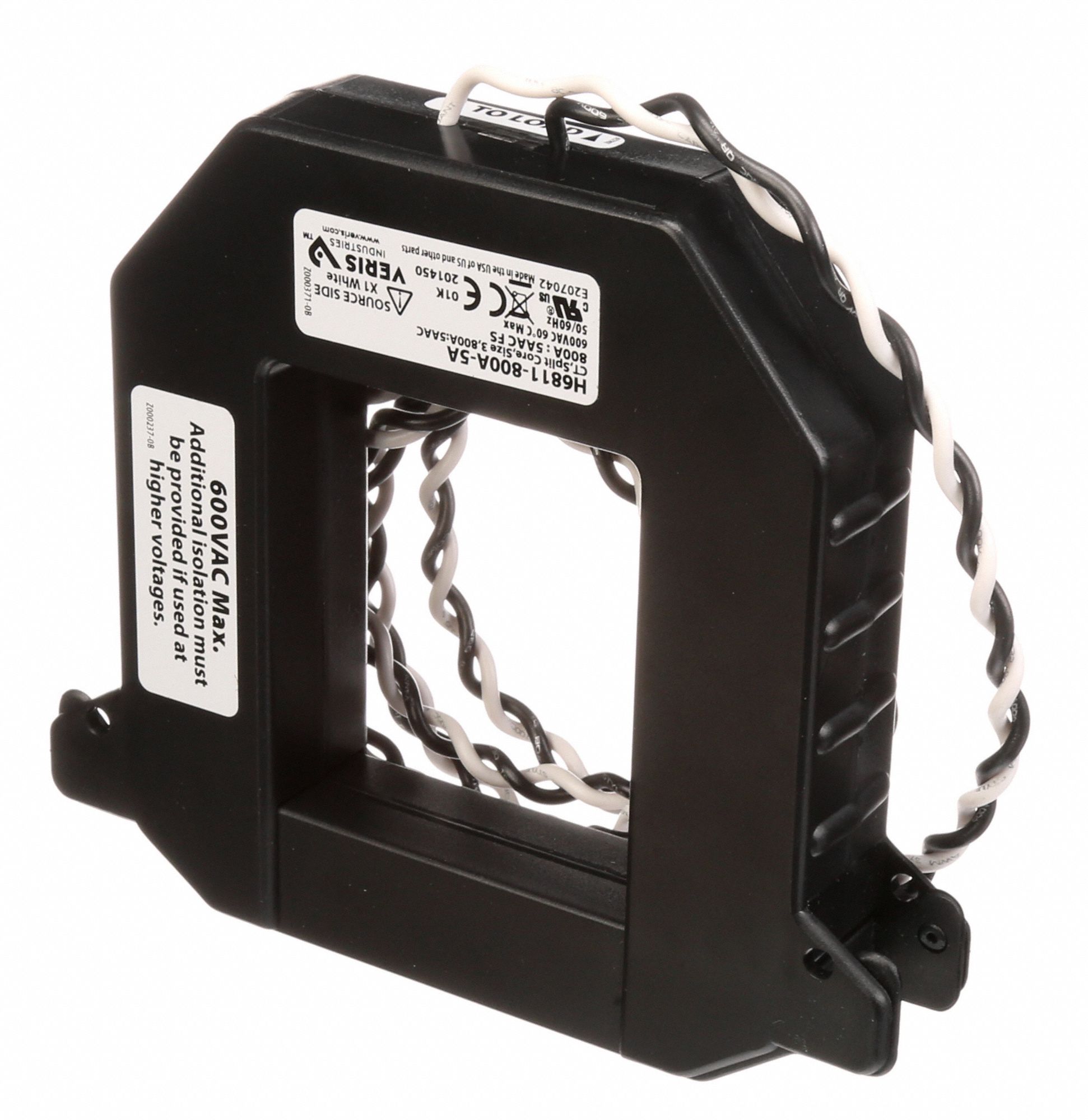 VERIS Split Core Current Transformer 0 to 800A, 0 to 5A, 2.9 in Hole