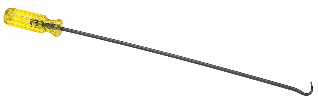 HOOK, STEEL, ERGONOMIC PLASTIC HANDLE, BLACK OXIDE FINISH, 20⅞ IN L X ¼ IN DIA