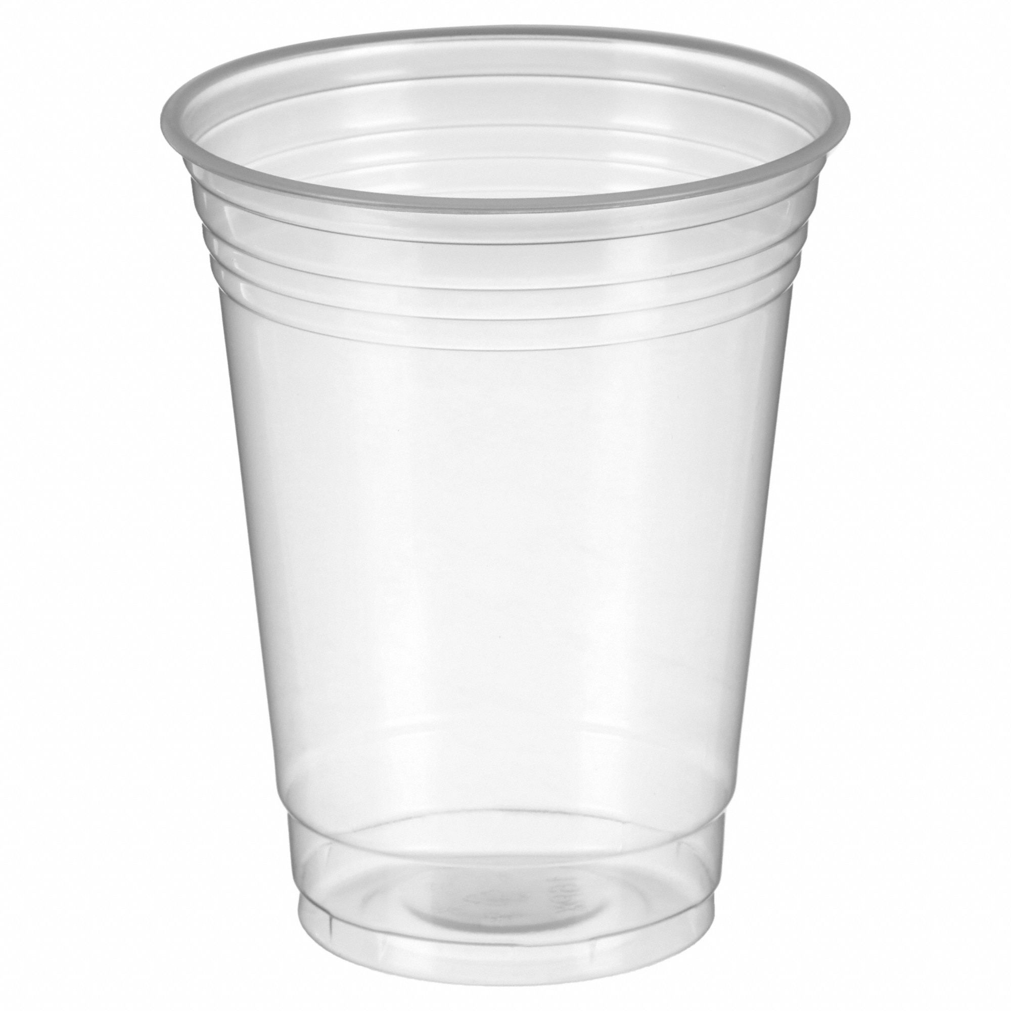 DART Disposable Cold Cup: 16 oz Capacity, Clear, Plastic, Unwrapped,  Patternless, 1,000 PK