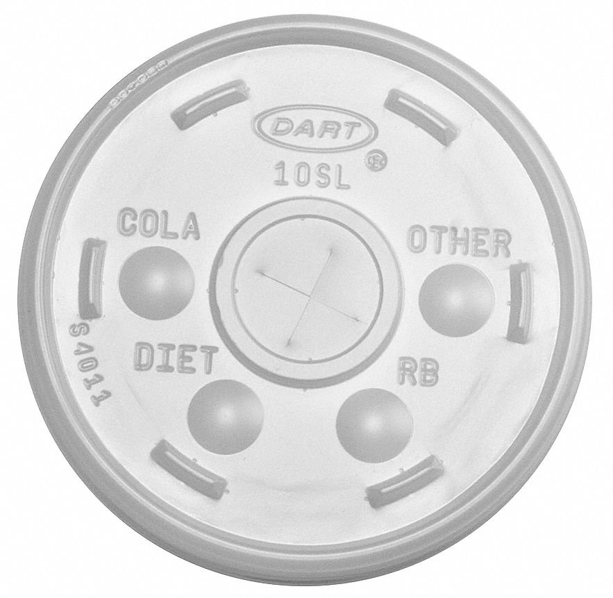 23UC10 - Cold Cup Lid Button Straw Slot PK1000