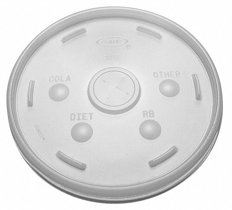 23UC20 - Cold Cup Lid Button Straw Slot PK500