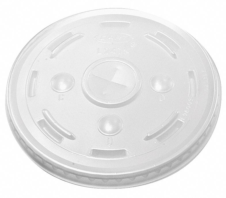 23UC25 - Cold Cup Lid Button Straw Slot PK1000