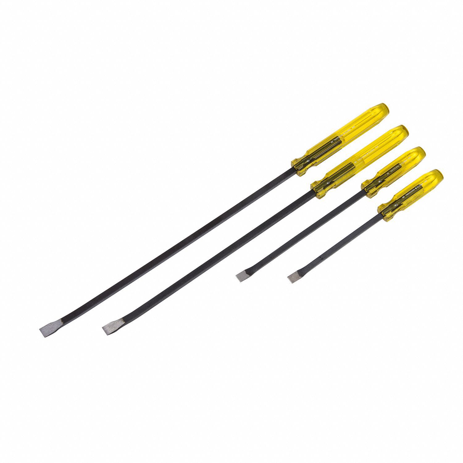 PROTO Pry Bar Set Chisel End, 14 in_18 in_28 in_32 in Overall Lg, 14