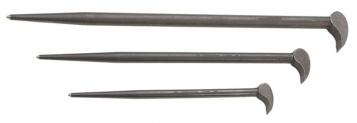 PRY BAR SET,PIECES 3,ALLOY STEEL