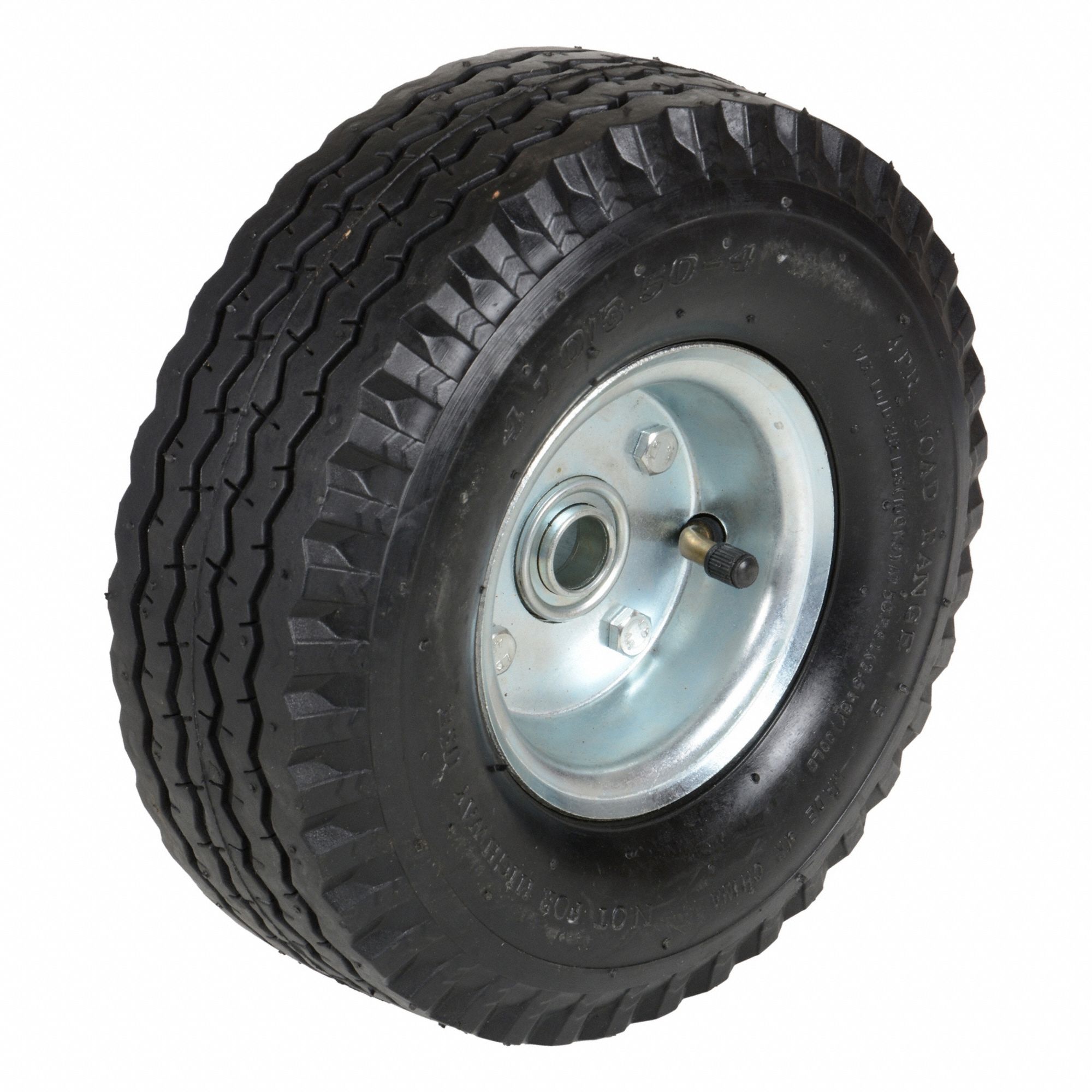 Pneumatic Wheel,3/4 In. Bearing, Semi Pneumatic Wheel