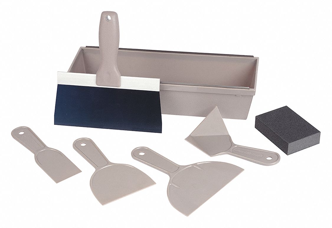 PACESETTER Drywall Repair Kit, Plastic/Steel, 7 pcs 23UL39G05975