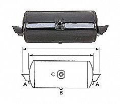 AIR TANK 9.5IN DIA.1488 CU.IN 1/2IN