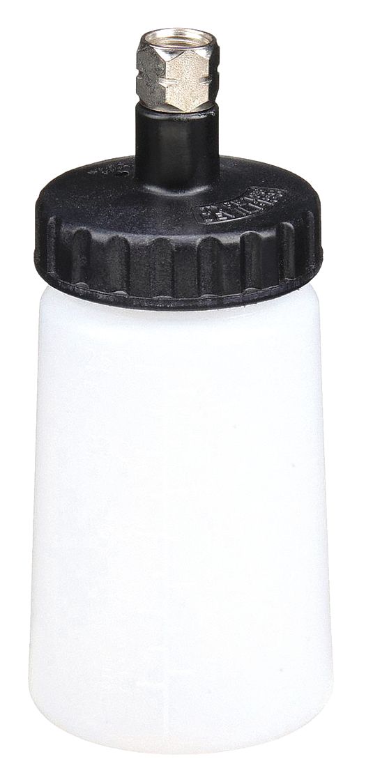 SPRAY GUN CUP, SIPHON FEED SPRAY GUN CUP, SPRAY GUN CUPS, DEVILBISS, 8 OZ