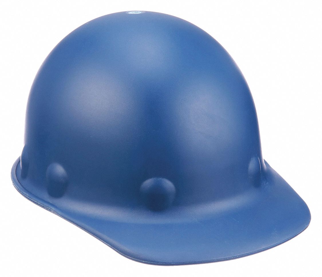 CASQUE DE SÉCURITÉ, CSA Z94.1-2015, TYPE 1, CLASSE C/G, FIBRE VERRE, CLIQUET À 8 POINTS, BORD AVANT, BLEU