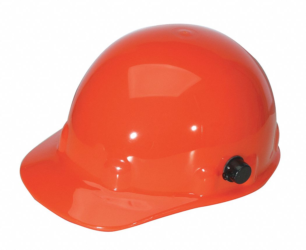 CASQUE DE SÉCURITÉ, CSA Z94.1-2005, TYPE 2, CLASSE E, THERMOPLASTIQUE, CLIQUET À 8 POINTS, REBORD, ORANGE