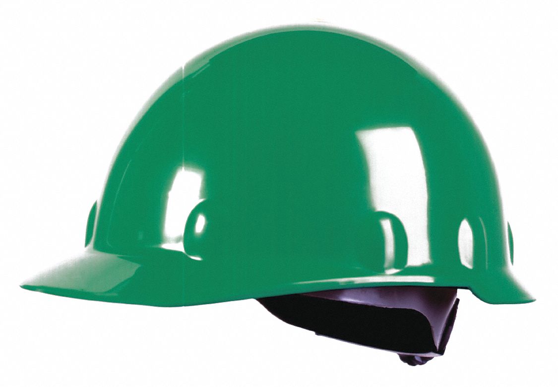 CASQUE DE SÉCURITÉ, CSA Z94.1-2005, TYPE 2, CLASSE E, THERMOPLASTIQUE, CLIQUET À 8 POINTS, REBORD