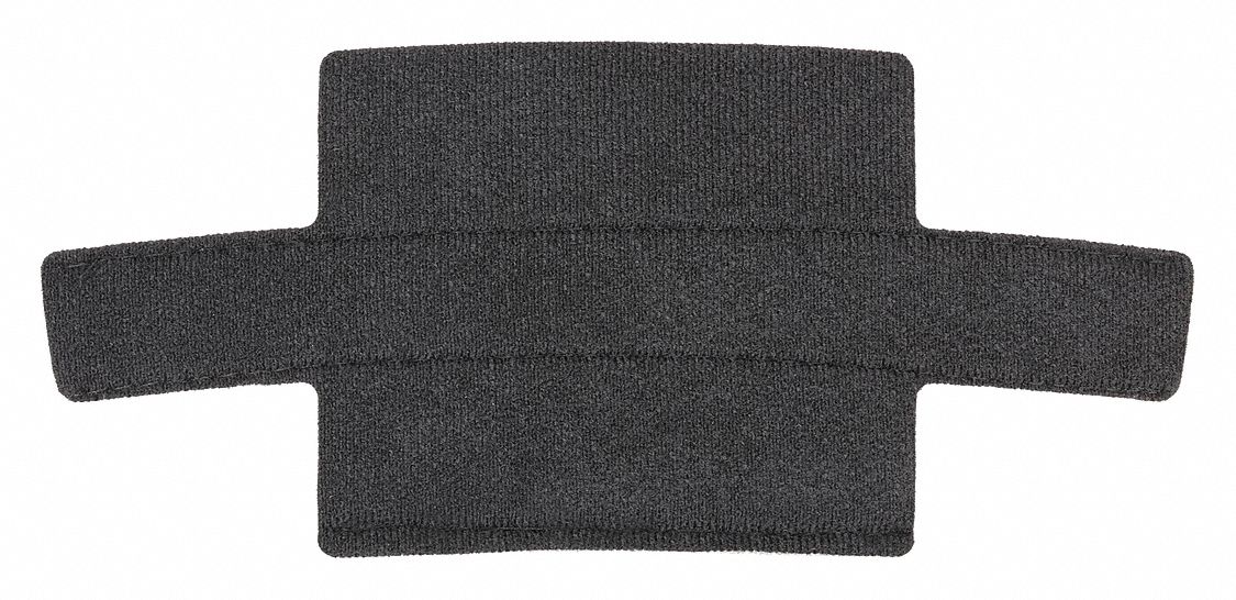 Sweatband: Terry Cloth, Black, Fibre Metal Ratchet Suspension Hard Hats, 2 PK