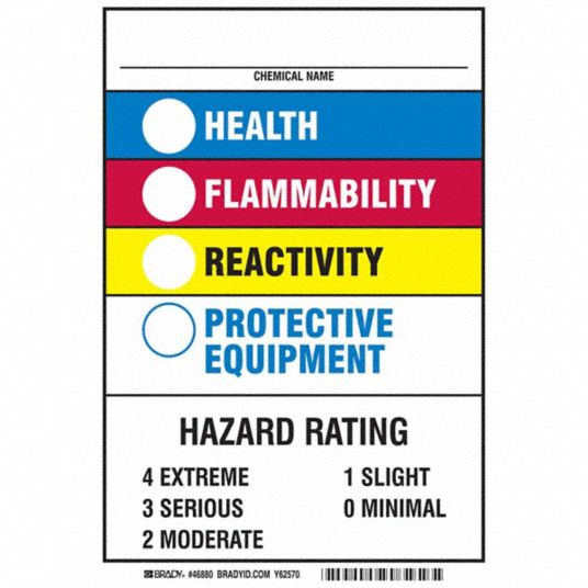 BRADY, Chemical Label - 23V903|46880 - Grainger