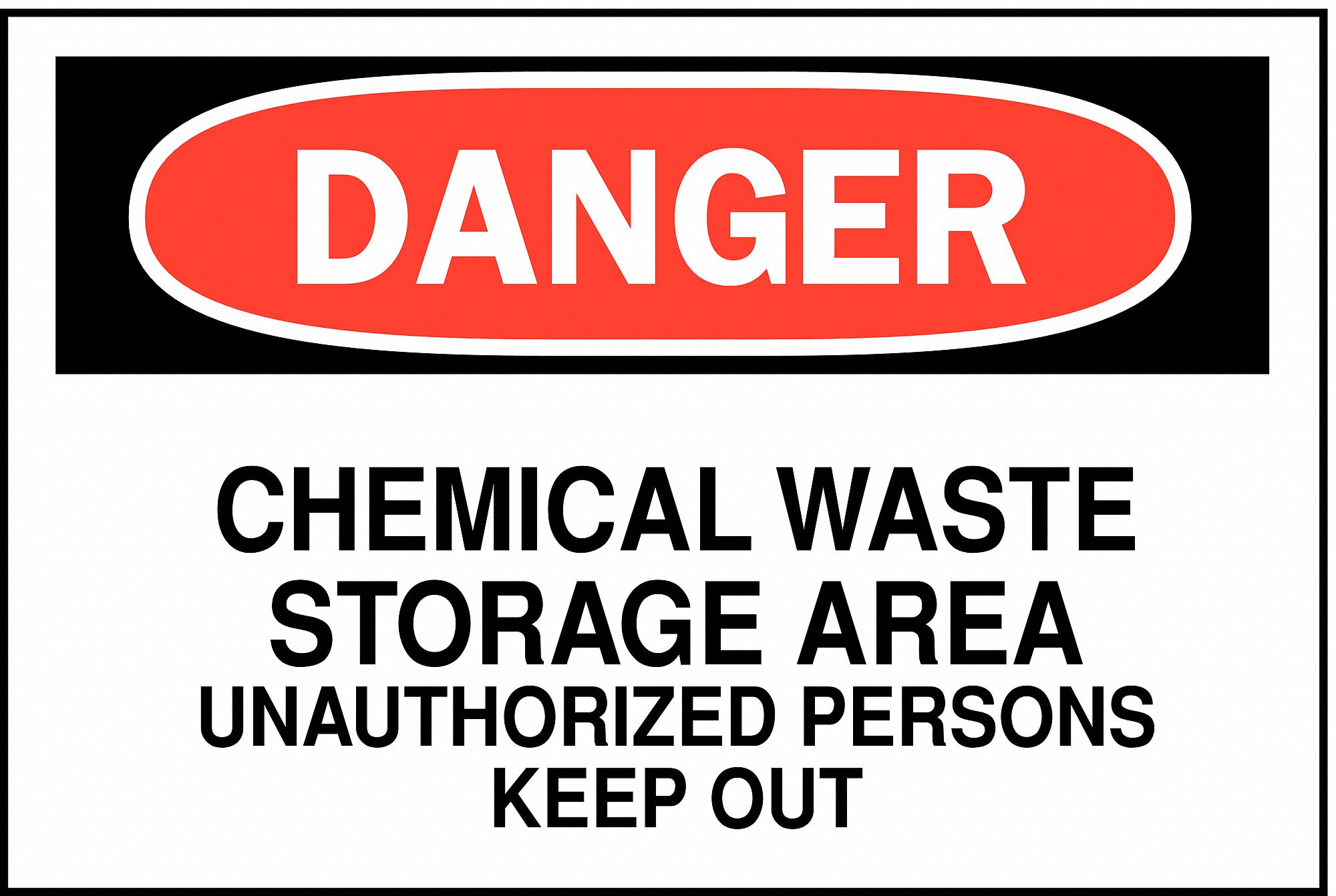 DANGER SIGN, PLASTIC, DANGER HEADER, 14 IN WIDTH, 10 IN HEIGHT, ENGLISH