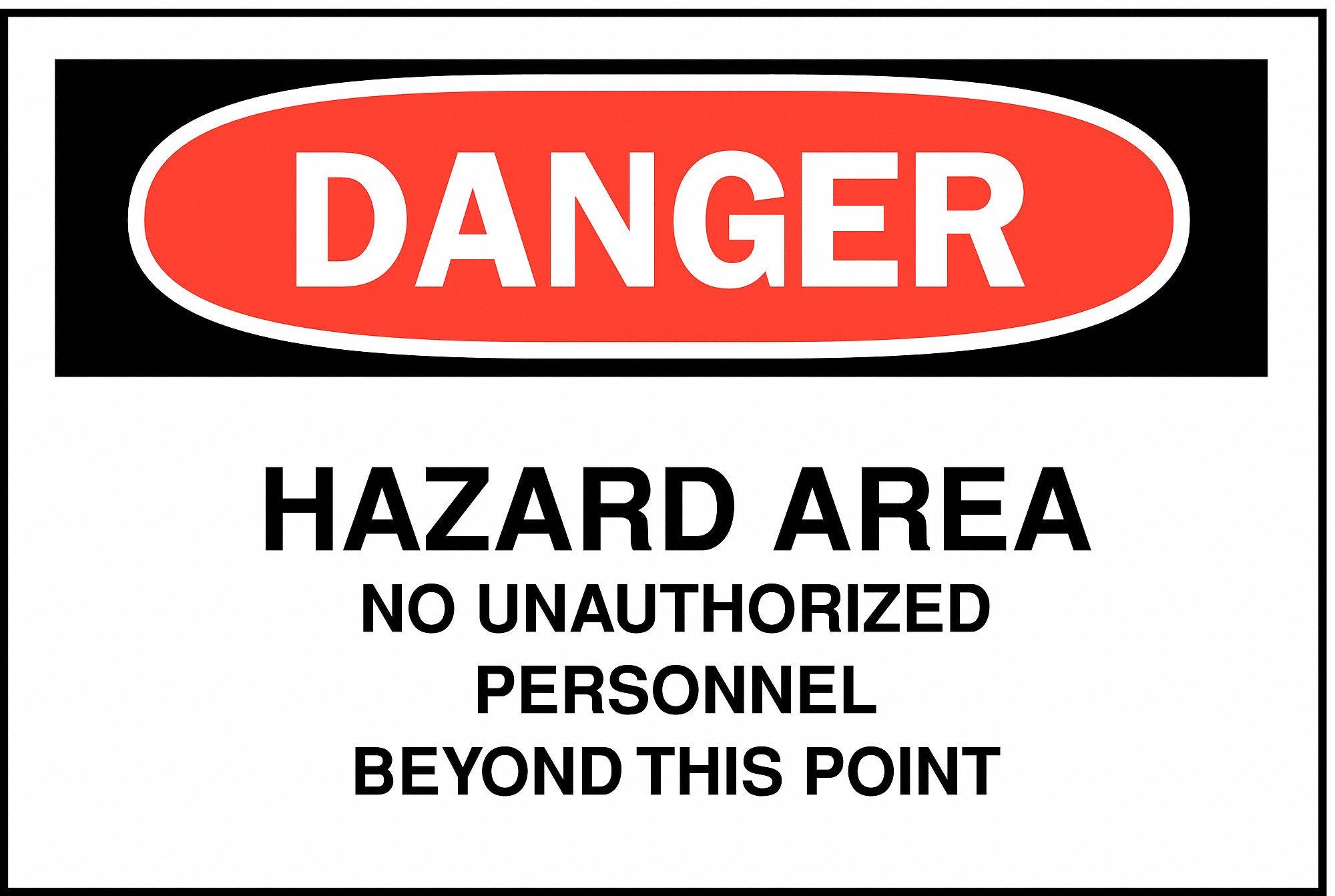 DANGER SIGN, PLASTIC, DANGER HEADER, 10 IN WIDTH, 7 IN HEIGHT, ENGLISH