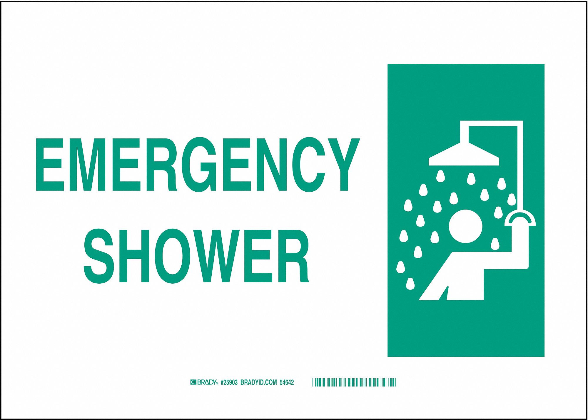 SAFETY SIGN, PLASTIC, 14 IN WIDTH, 10 IN HEIGHT, WHITE, WITH MOUNTING HOLES